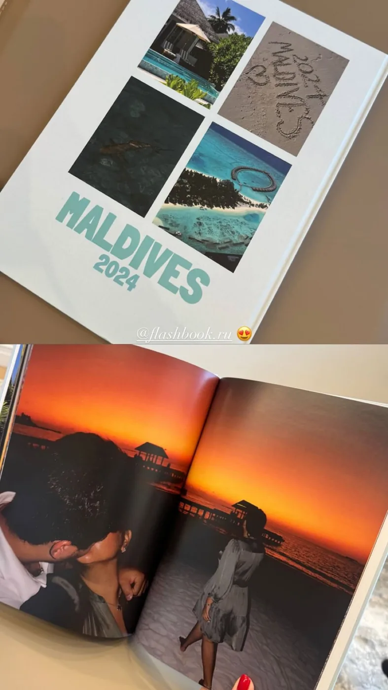 Разворот фотокниги Maldives